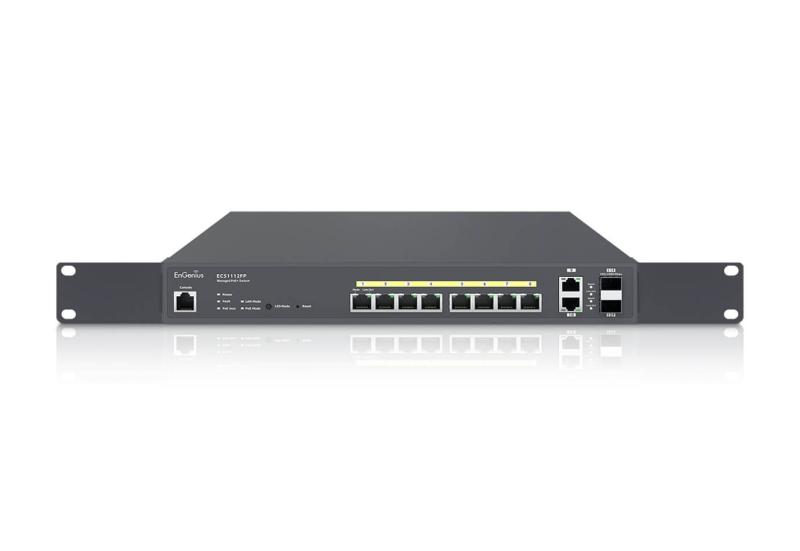 Switch EnGenius Cloud 12-Port PoE+ 130W GbE cu SFP L2+