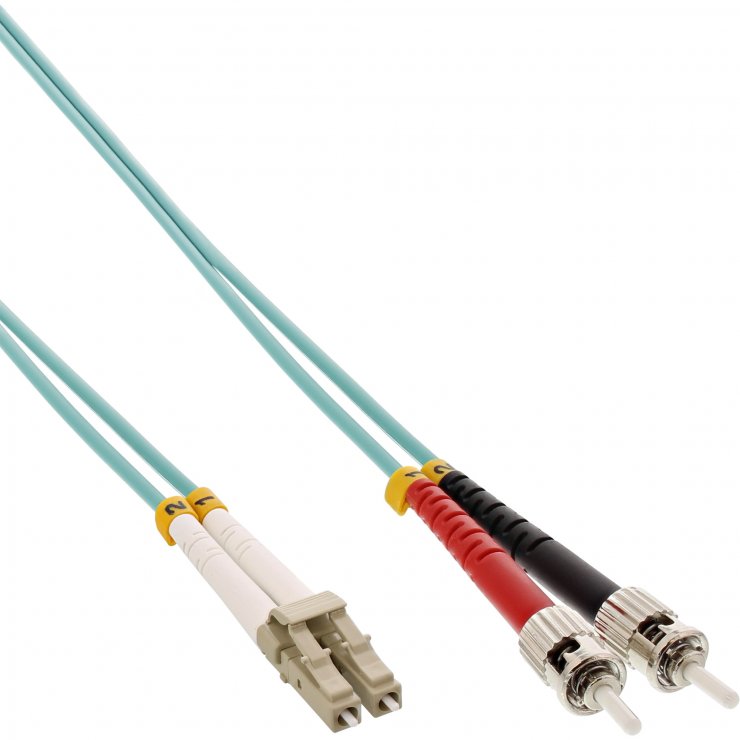 Cablu Fibra Optica Duplex OM3 LC-ST 15m LSOH InLine