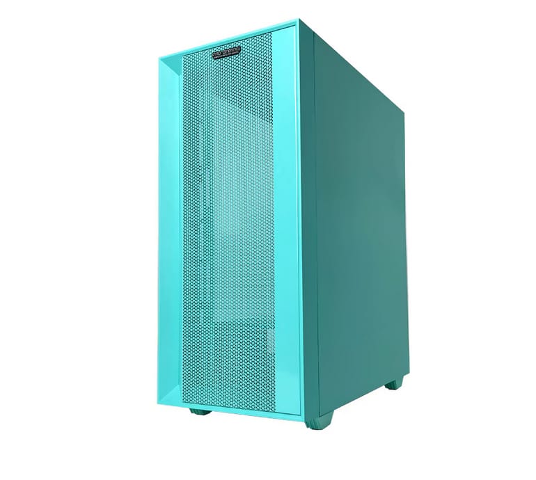 Carcasă Gaming Mid Tower ARGB Cyan cu Sticlă Securizată - imagine 11