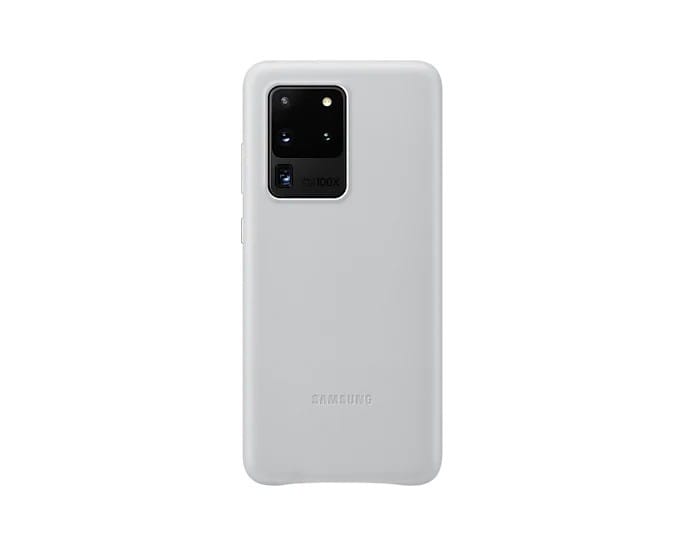 Husă Samsung Galaxy S20 Ultra Piele Gri - Originală EF-VG988LSEGEU - imagine 2