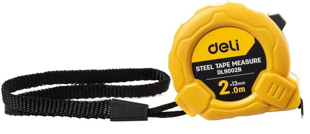 Ruleta Metalică Deli 2m cu Blocare Automată