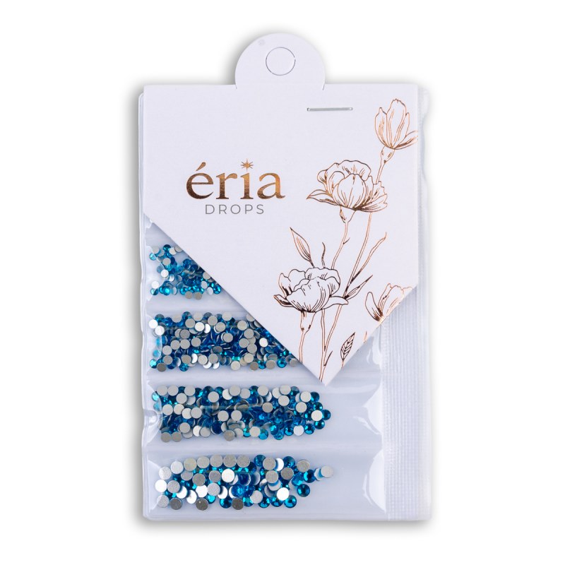 Éria Drops Capri Blue | Cristale Sticlă Premium Nailshop