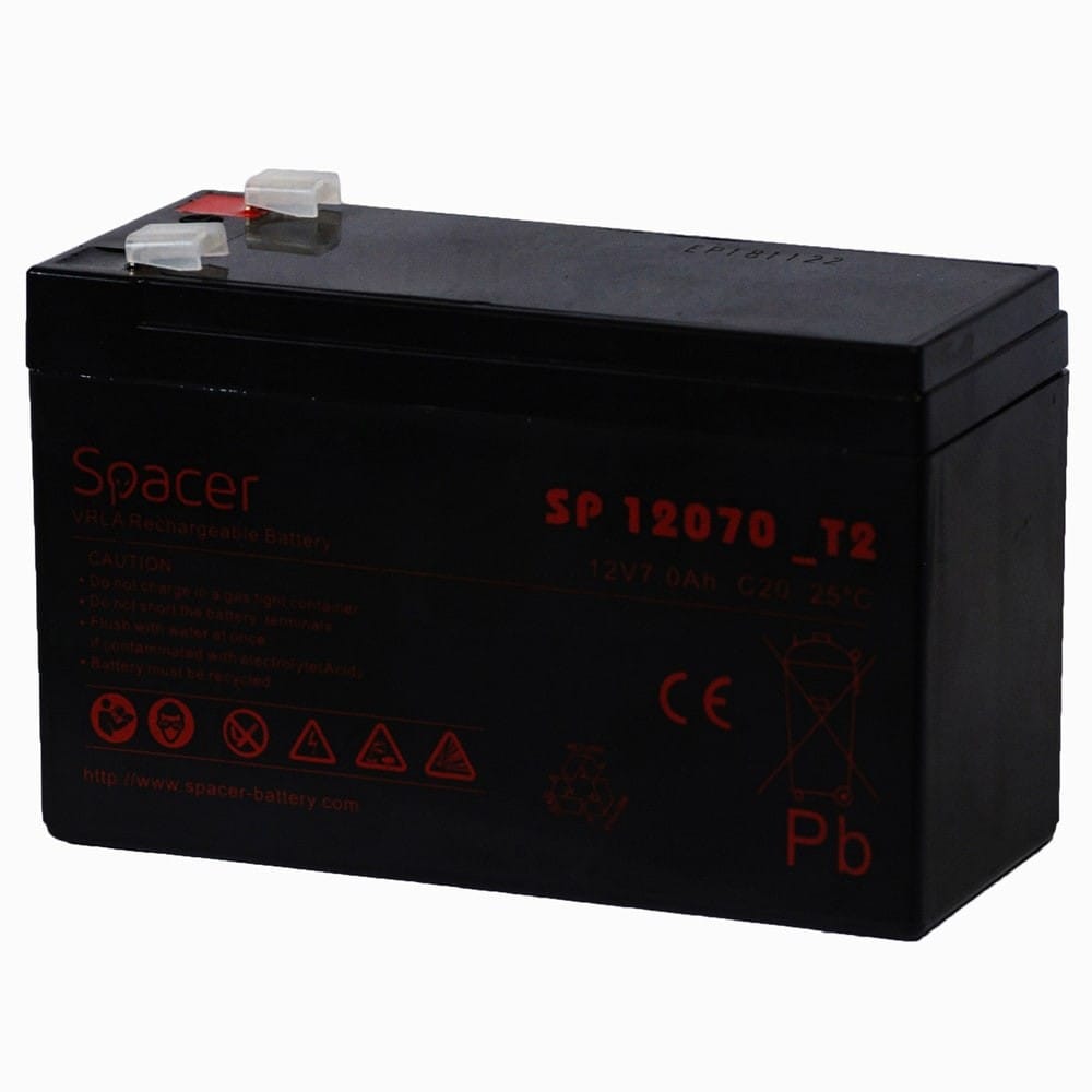 Acumulator UPS Spacer 12V 7Ah - Protecție Sistemelor Electronice - imagine 2