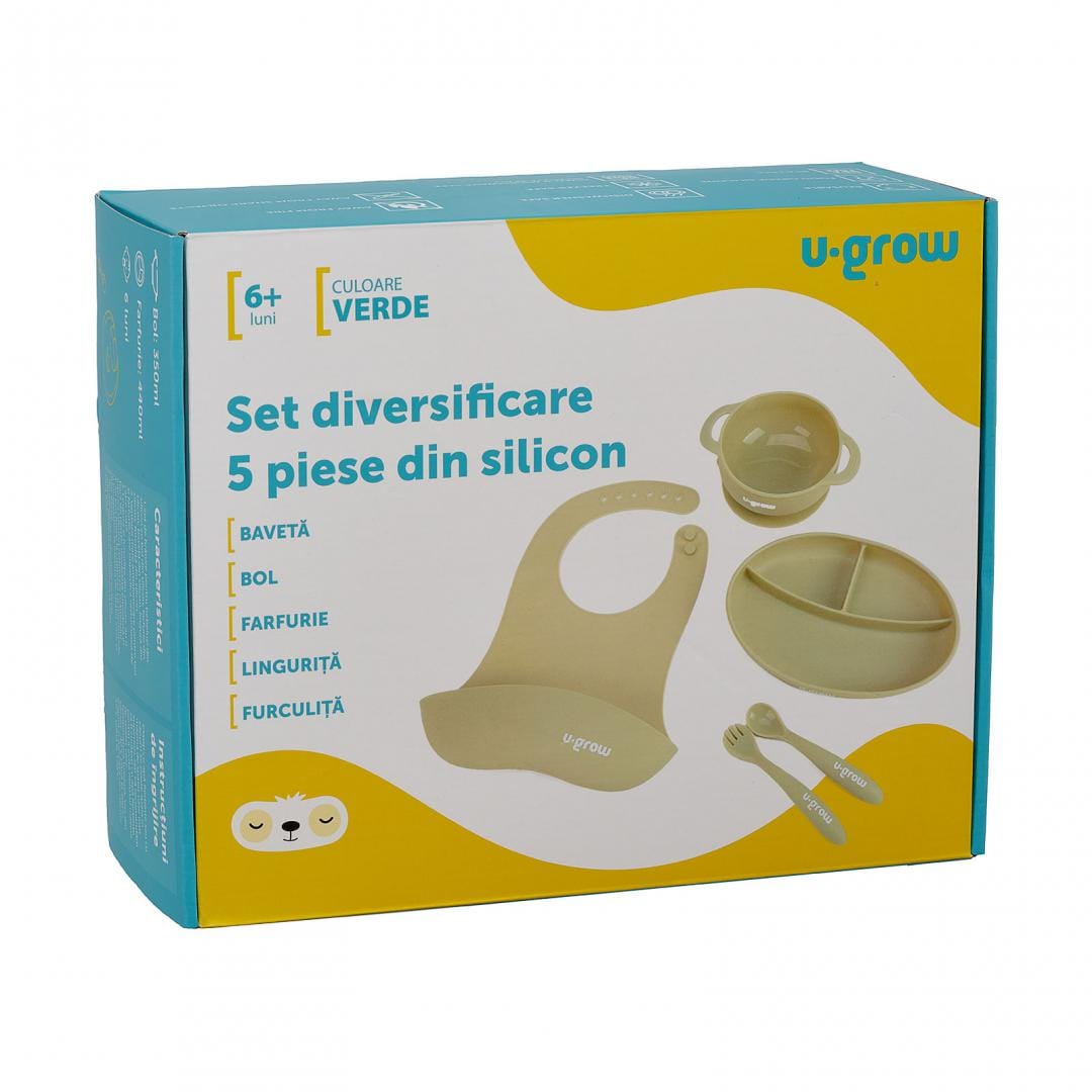 Set Diversificare 5 Piese Silicon U-Grow pentru Bebeluși - imagine 14