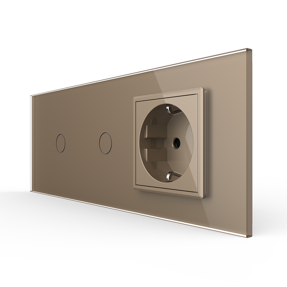 Intrerupator Priza Livolo Sticla 2+S+P - imagine 9