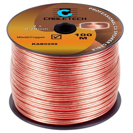 Cablu Difuzor Transparent Cupru 2x0.2mm² 100m Cabletech