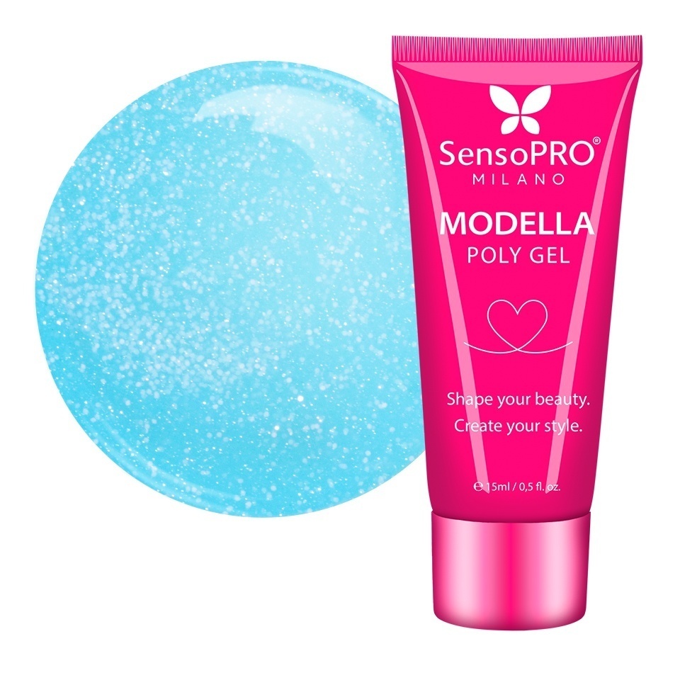 Polygel MODELLA SensoPRO Milano - Aqua Mirage, 15ml