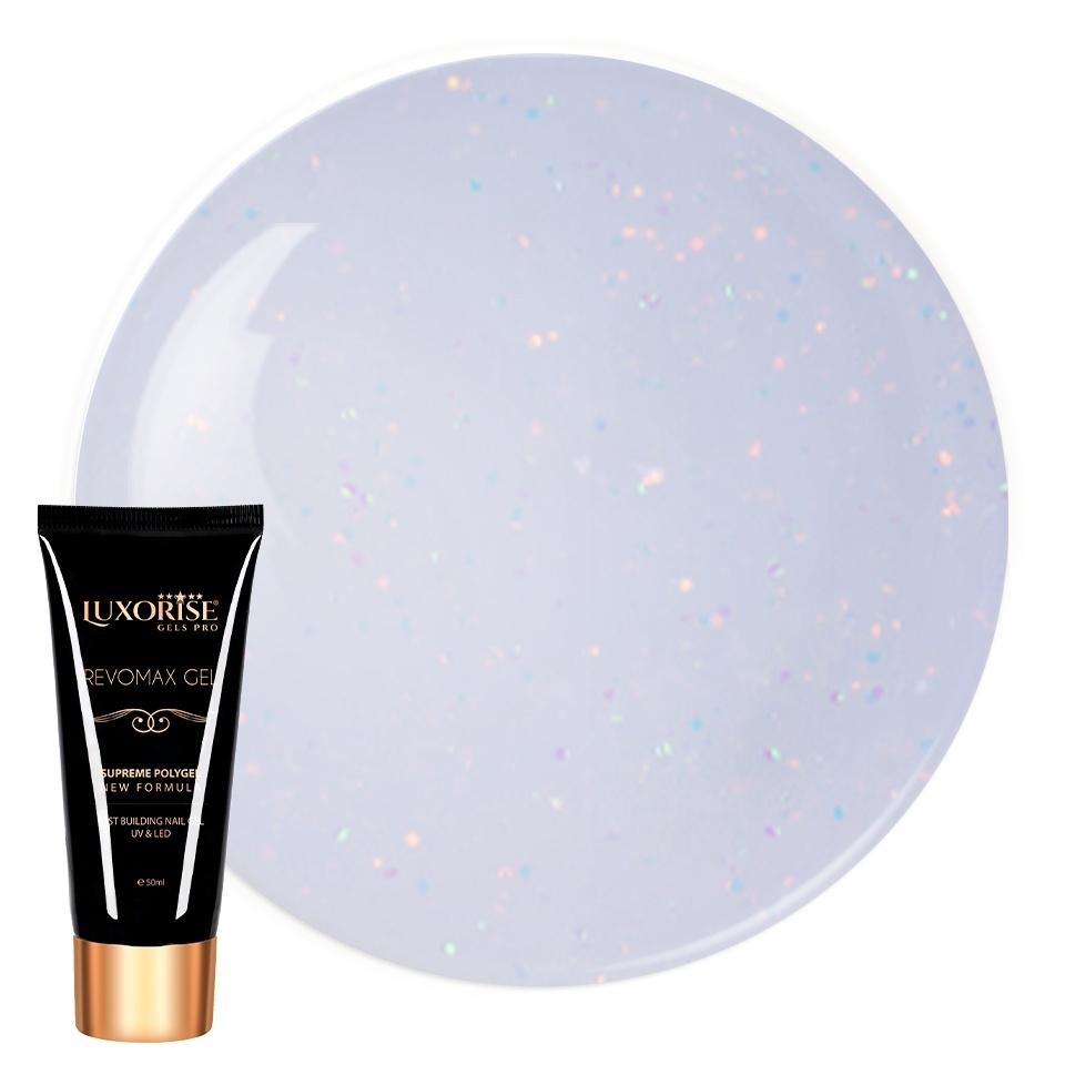Polygel Luxorise Aurora Glow, 50ml - Construcție Unghii Ușoară