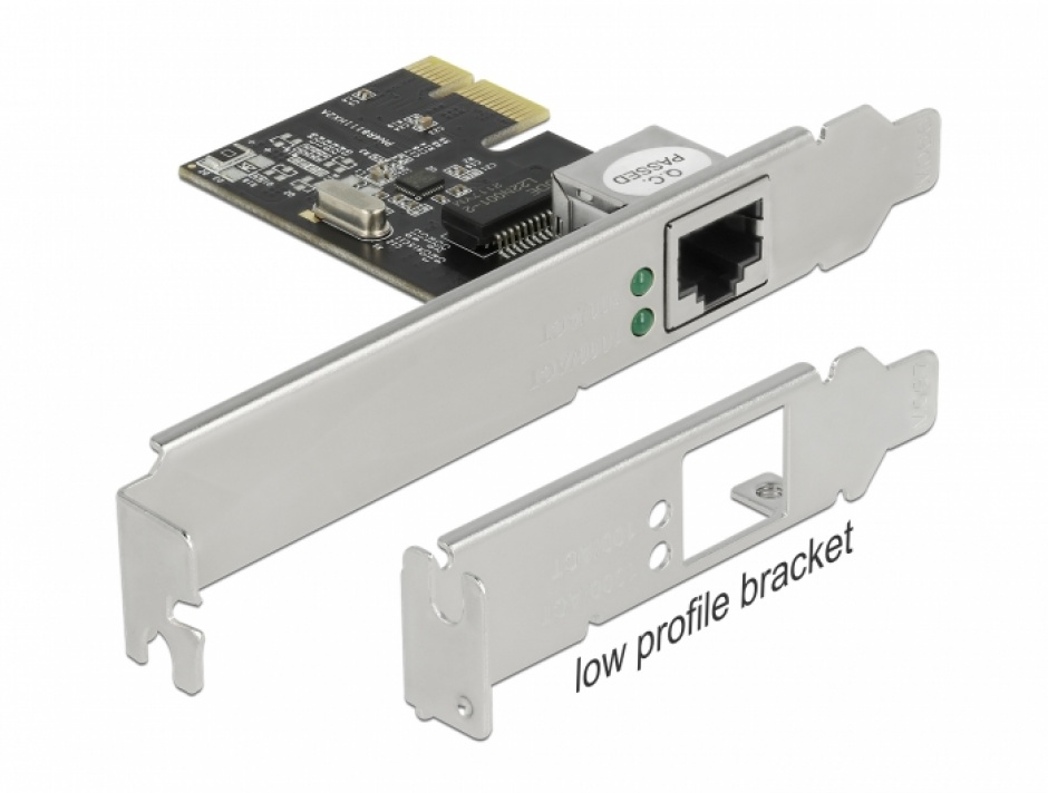 Placa Retea Delock PCIe Gigabit, Low Profile