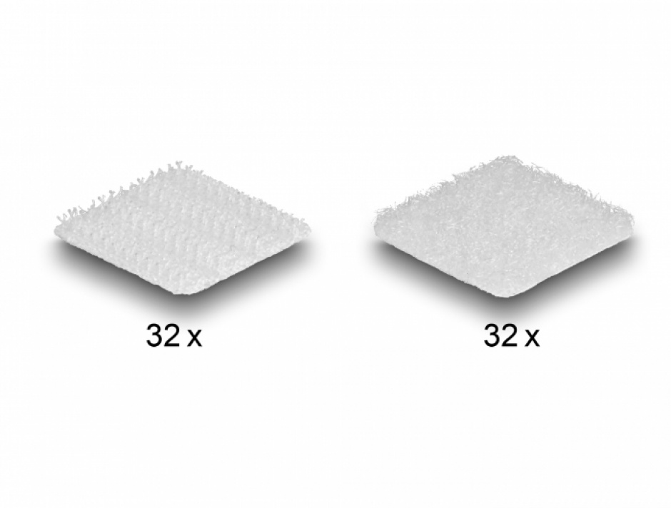Set 64 buc Banda arici 20mm Alb Delock