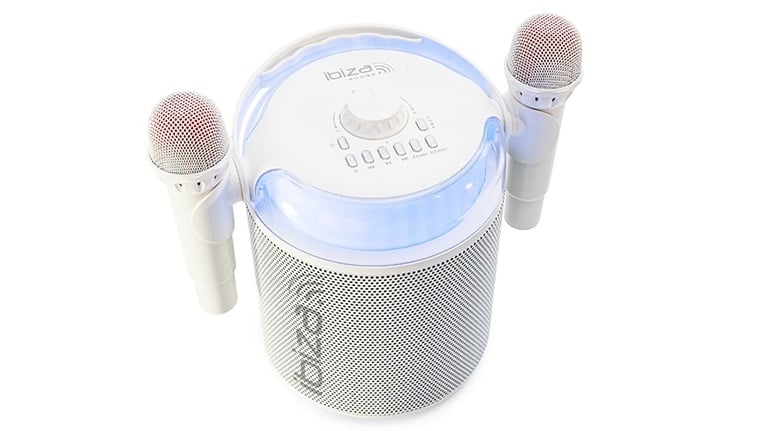 Ibiza Sound KARAHOME-WH - Boxa Karaoke Portabilă