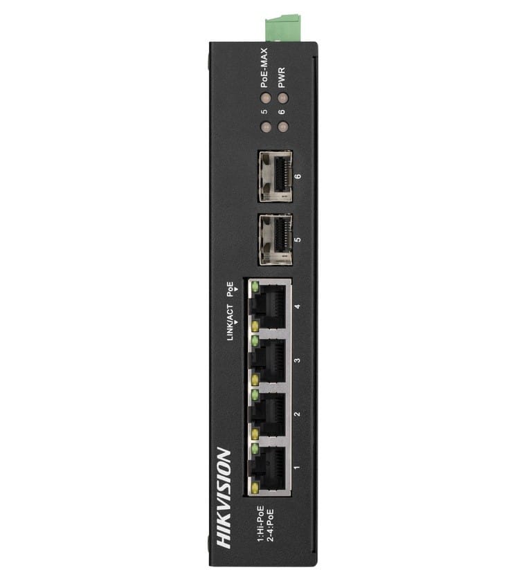 Switch HIKVISION DS-3T0506HP-E/HS PoE 4 Porturi Gigabit - imagine 2