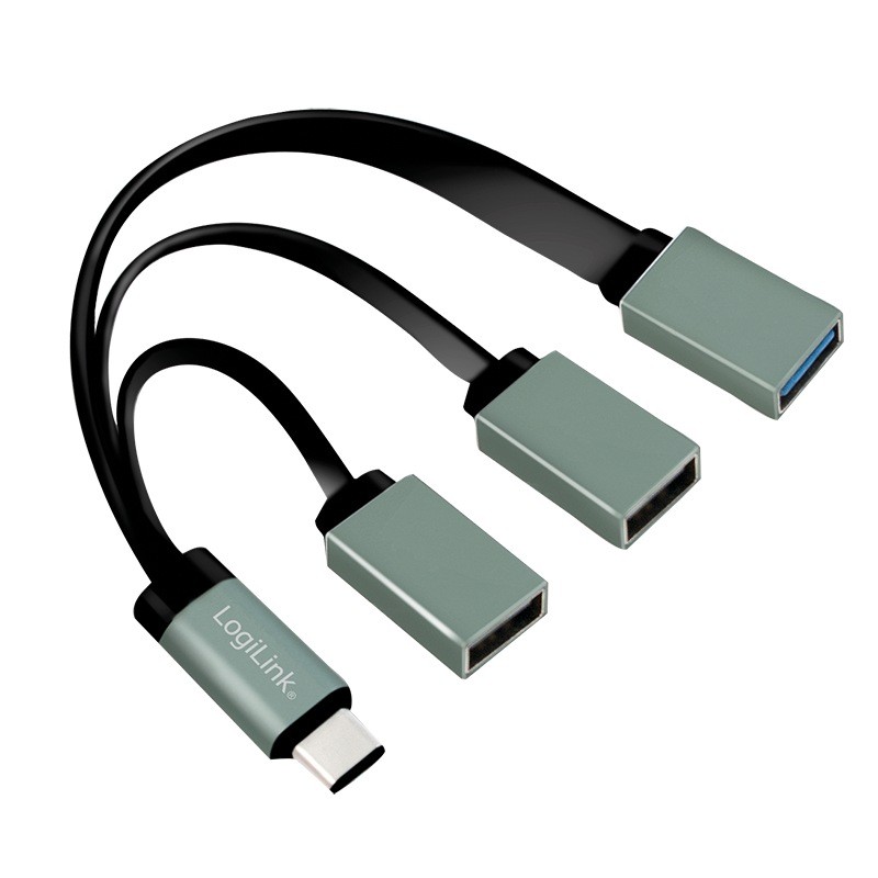 Adaptor OTG USB-C LogiLink UA0315 - 3 Porturi USB, 5Gbps