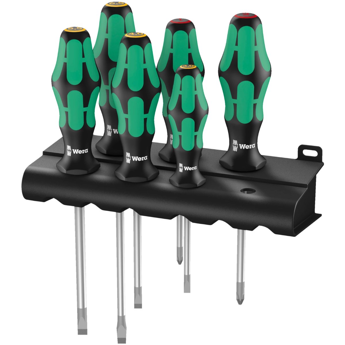 Set 6 Șurubelnițe Wera Kraftform Plus Lasertip cu suport
