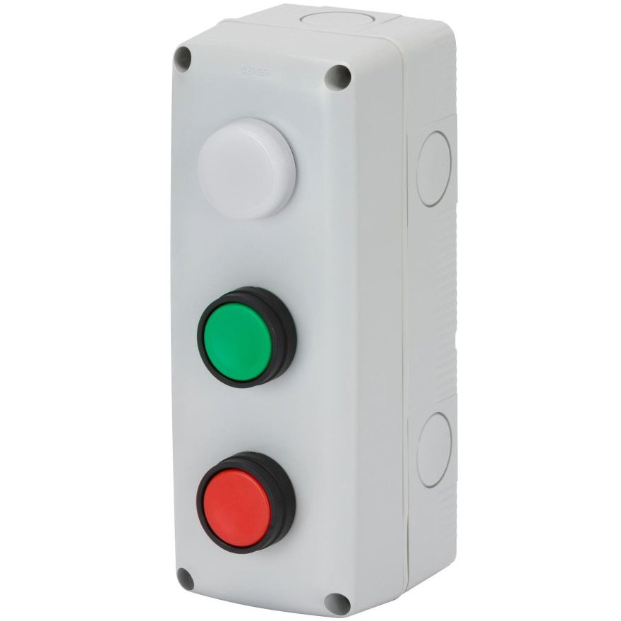 Carcasa 3 butoane Gewiss IP66, Start-Stop-Lampa