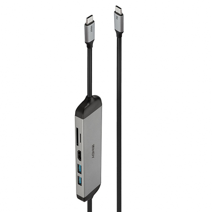 Docking Station Lindy USB-C HDMI 4K, 100W PD