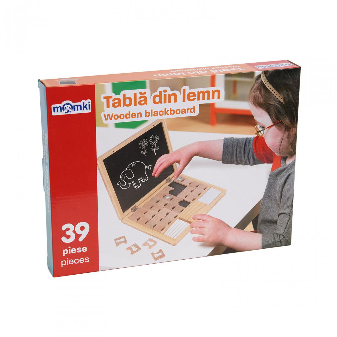 Joc Educativ din Lemn 39 Piese - Tablă Interactivă Copii