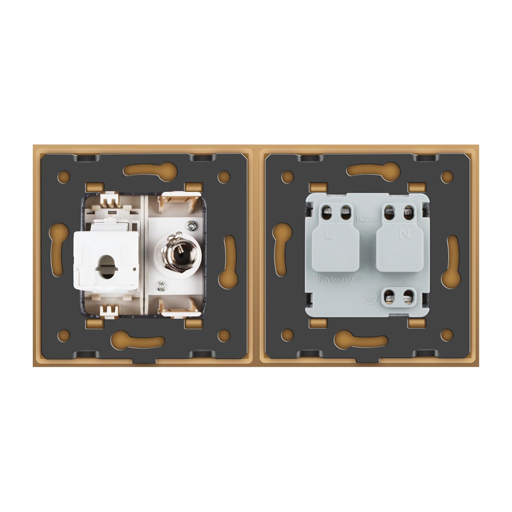 Priza Schuko și TV/Internet Livolo cu Rama Sticlă - imagine 19