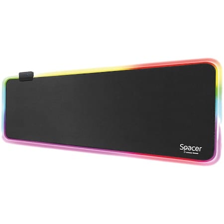 Mousepad Gaming RGB Spacer 900x300mm - Iluminare LED USB - imagine 2