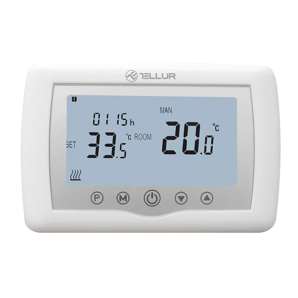 Termostat Wi-Fi Tellur, Control App, LCD 3.7 inch - imagine 2