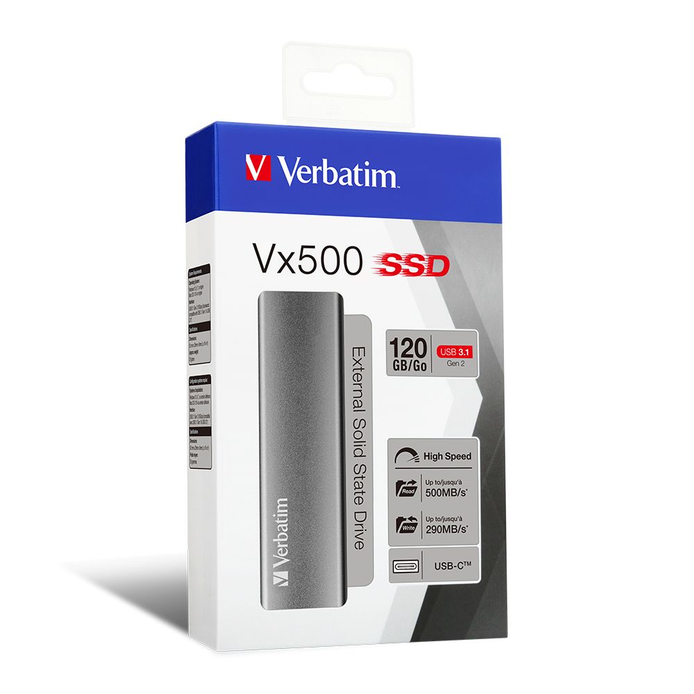 SSD Extern Verbatim VX500 120GB USB 3.1 - Stocare Rapidă