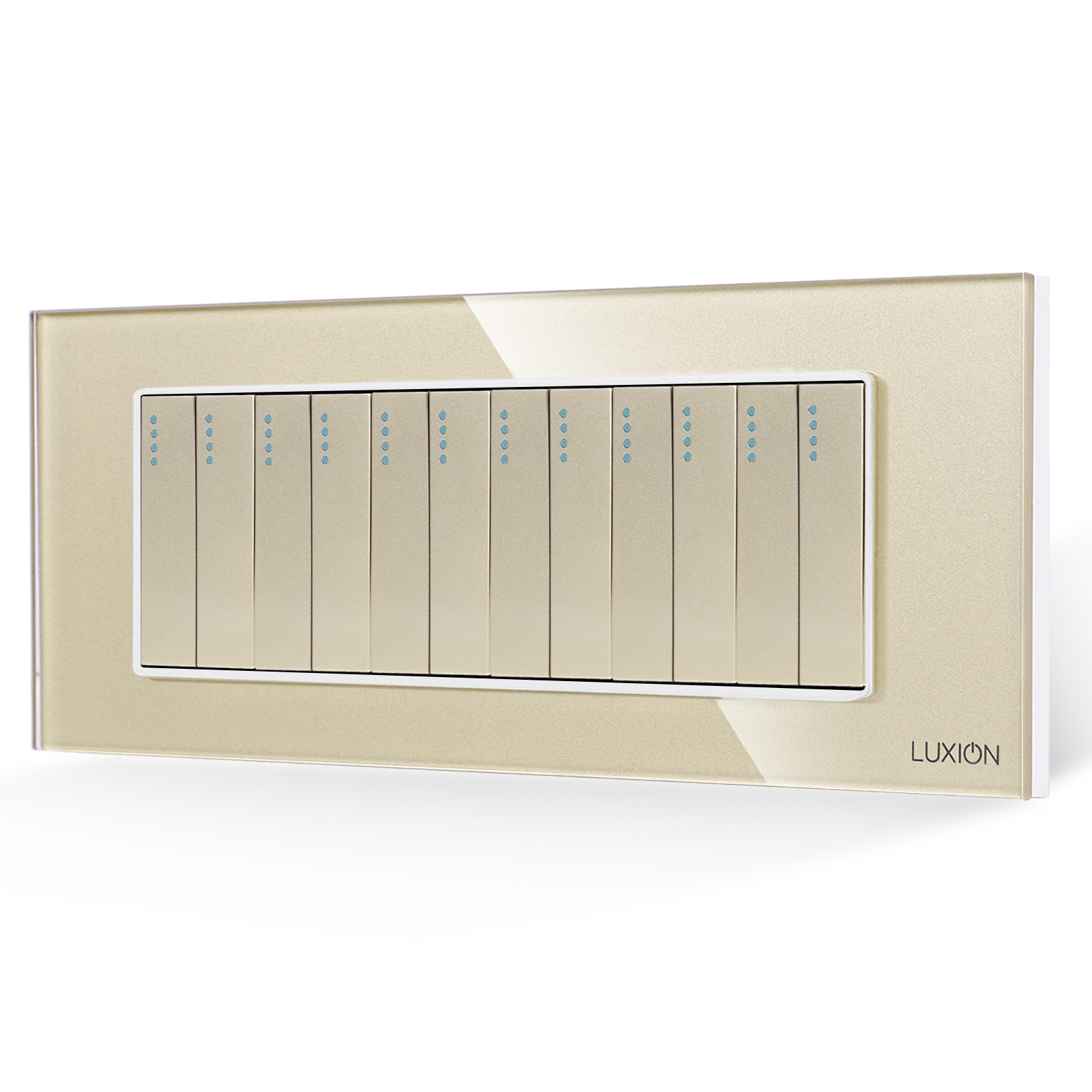 Întrerupător Mecanic 12 Posturi Luxion cu Rama Sticlă - imagine 9