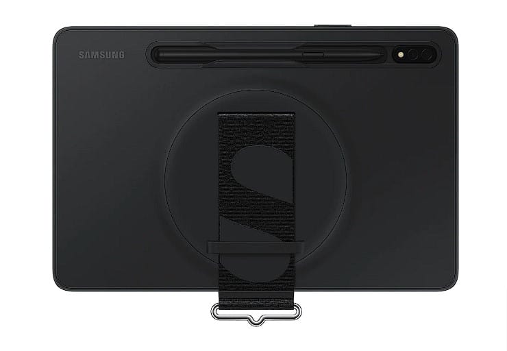 Husa Strap Cover Samsung Galaxy Tab S7/S8, Negru - imagine 4