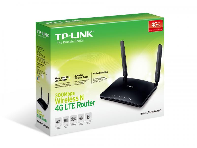 Router TP-LINK TL-MR6400 4G LTE cu Wi-Fi 300 Mbps - imagine 2