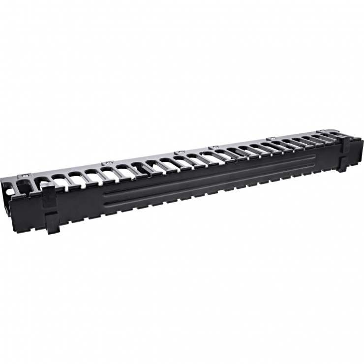 Organizator Cabluri 19" 1U InLine, Negru, IL19110N