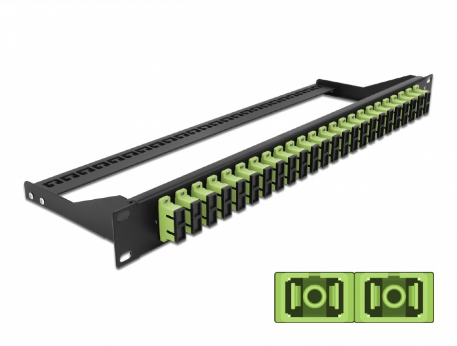 Patch Panel 19" 24x SC OM5 Delock, Multi-mode