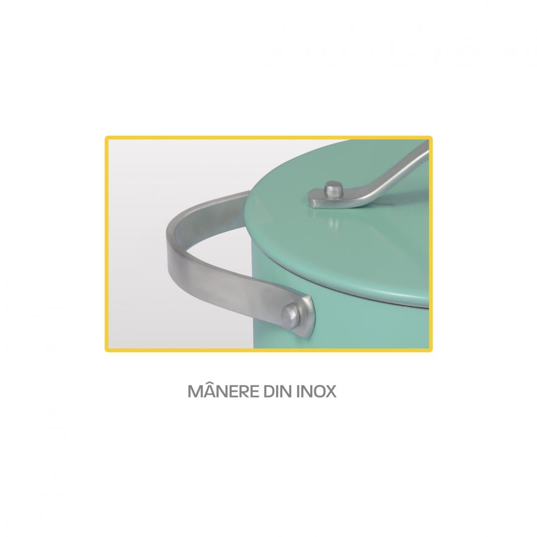 Set Gătit Heinner 5 Piese Aluminiu Presat Culoare Cretă - imagine 6