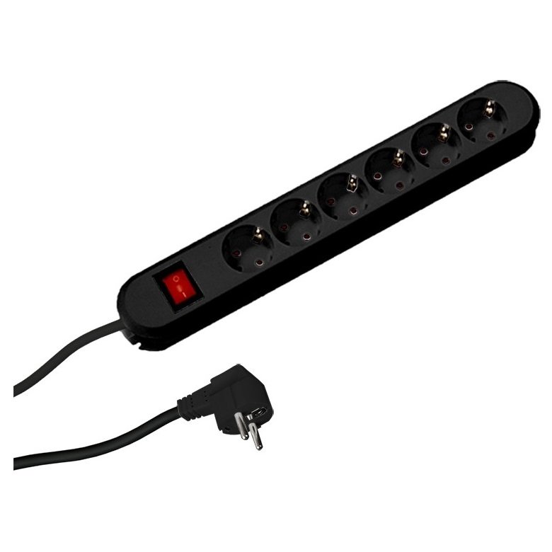 Prelungitor Bachmann SMART 6 prize, Negru, 3m