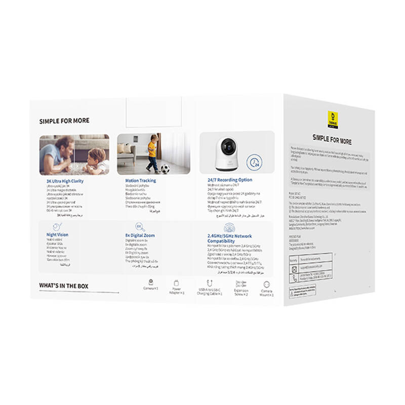 Camera Interior Baseus P1 Pro 3K Alb - Supraveghere Inteligenta - imagine 9