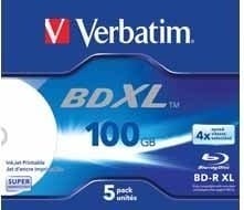 Disc Blu-ray Verbatim BD-R XL 100GB 4x Printabil Wide Inkjet - imagine 2