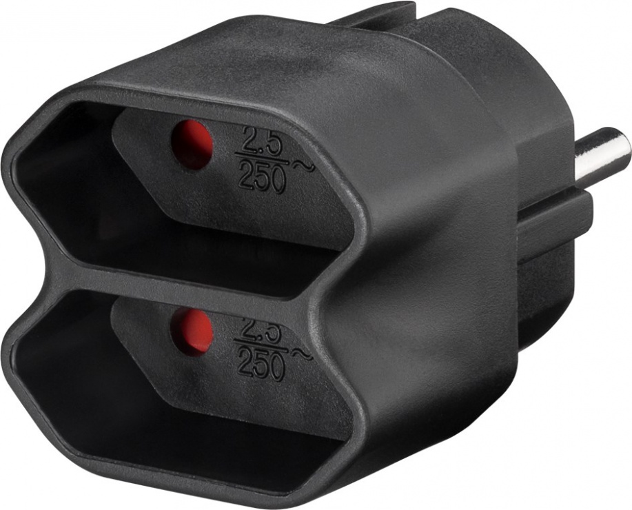 Adaptor Schuko 2x Euro Goobay
