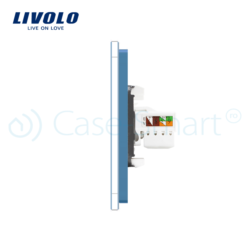Priza Dublă Internet Livolo, Sticlă, Cat6, 10Gb/s - imagine 13