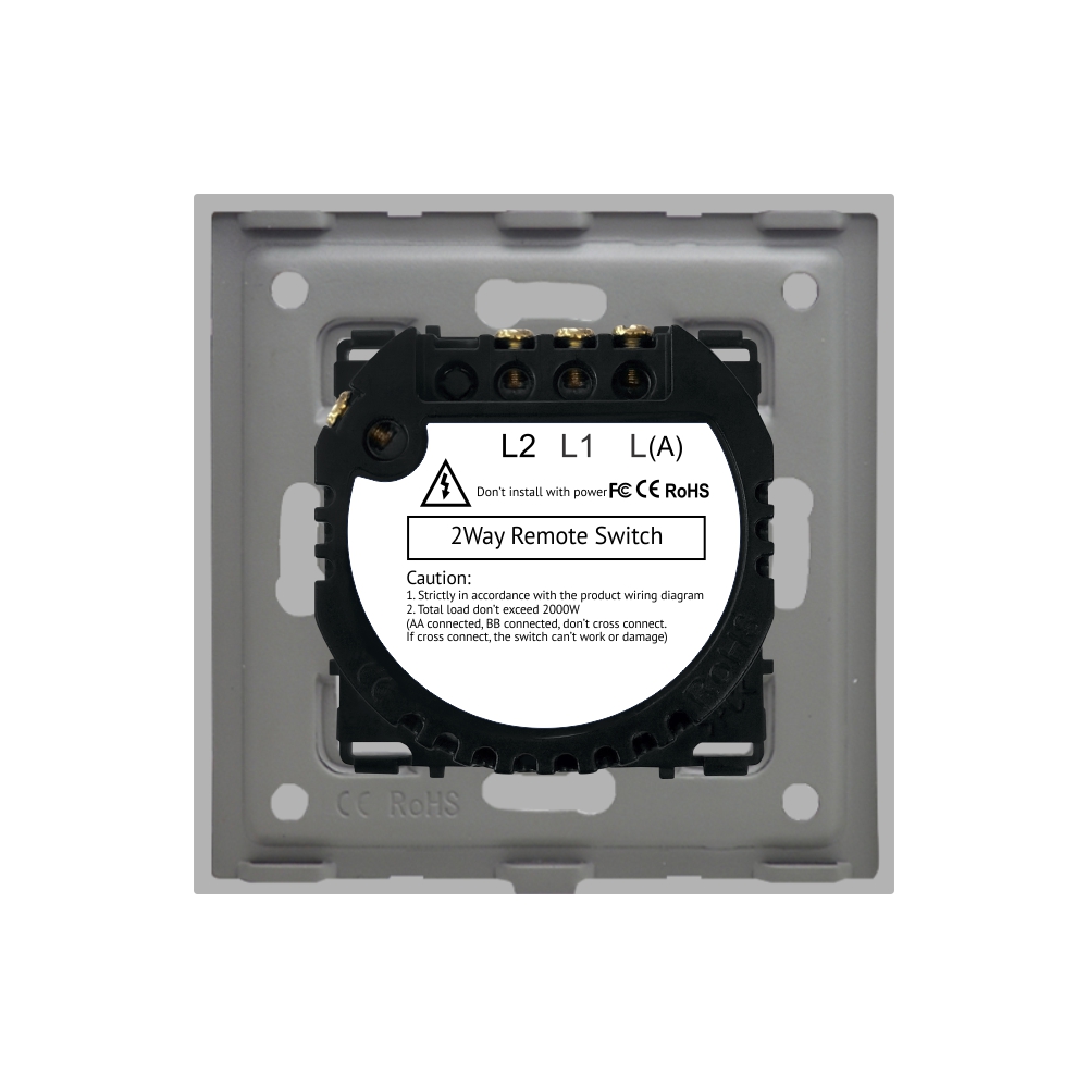 Intrerupator Touch Dublu RF433, Aluminiu/Sticla LUXION - imagine 16