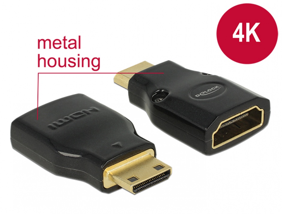 Adaptor Delock HDMI la Mini HDMI Metalic 4K