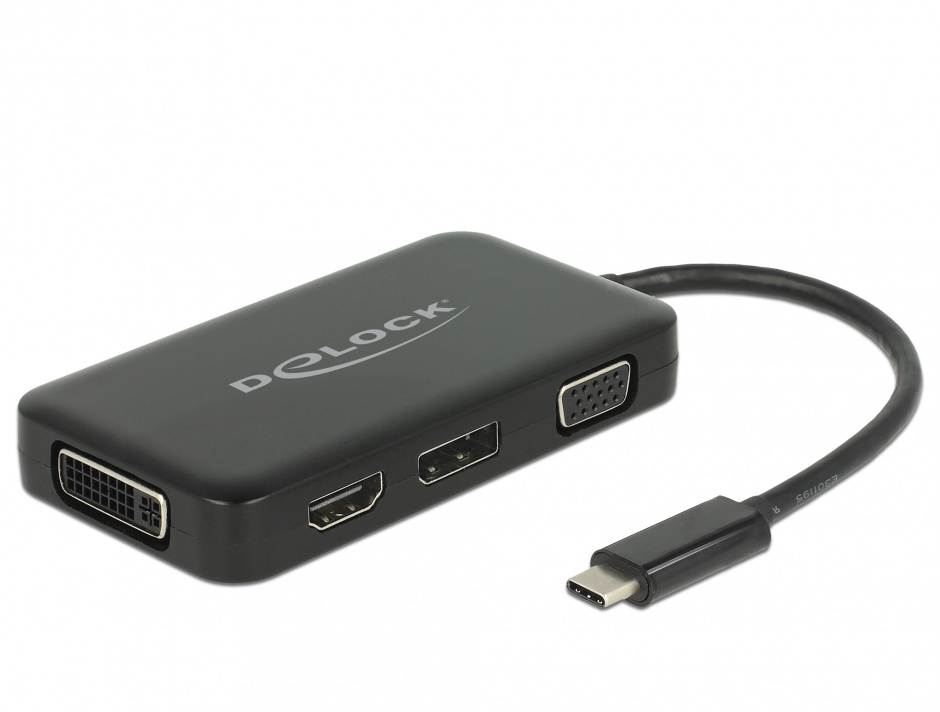 Adaptor USB-C la VGA HDMI DVI DP Delock