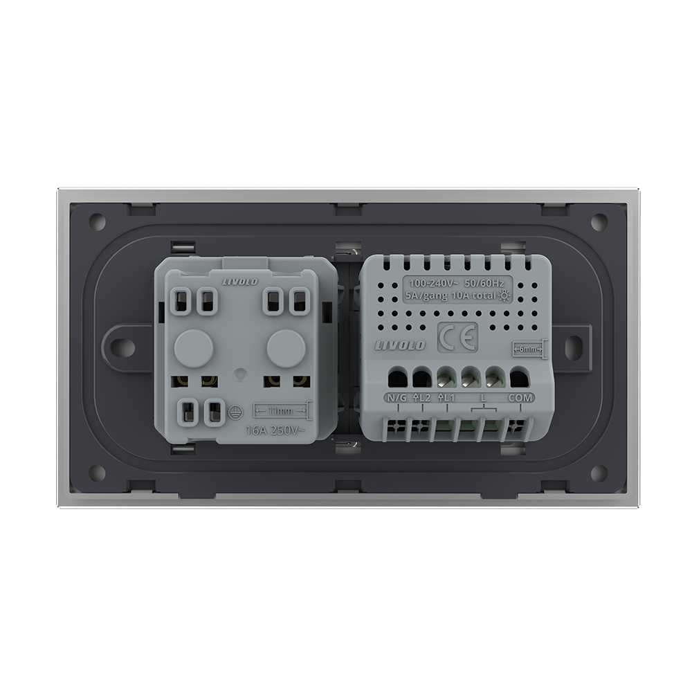 Set Livolo: Intrerupator și Priză Sticlă 4M - imagine 16