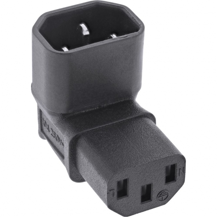Adaptor C14 la C13 90° Inline, 10A