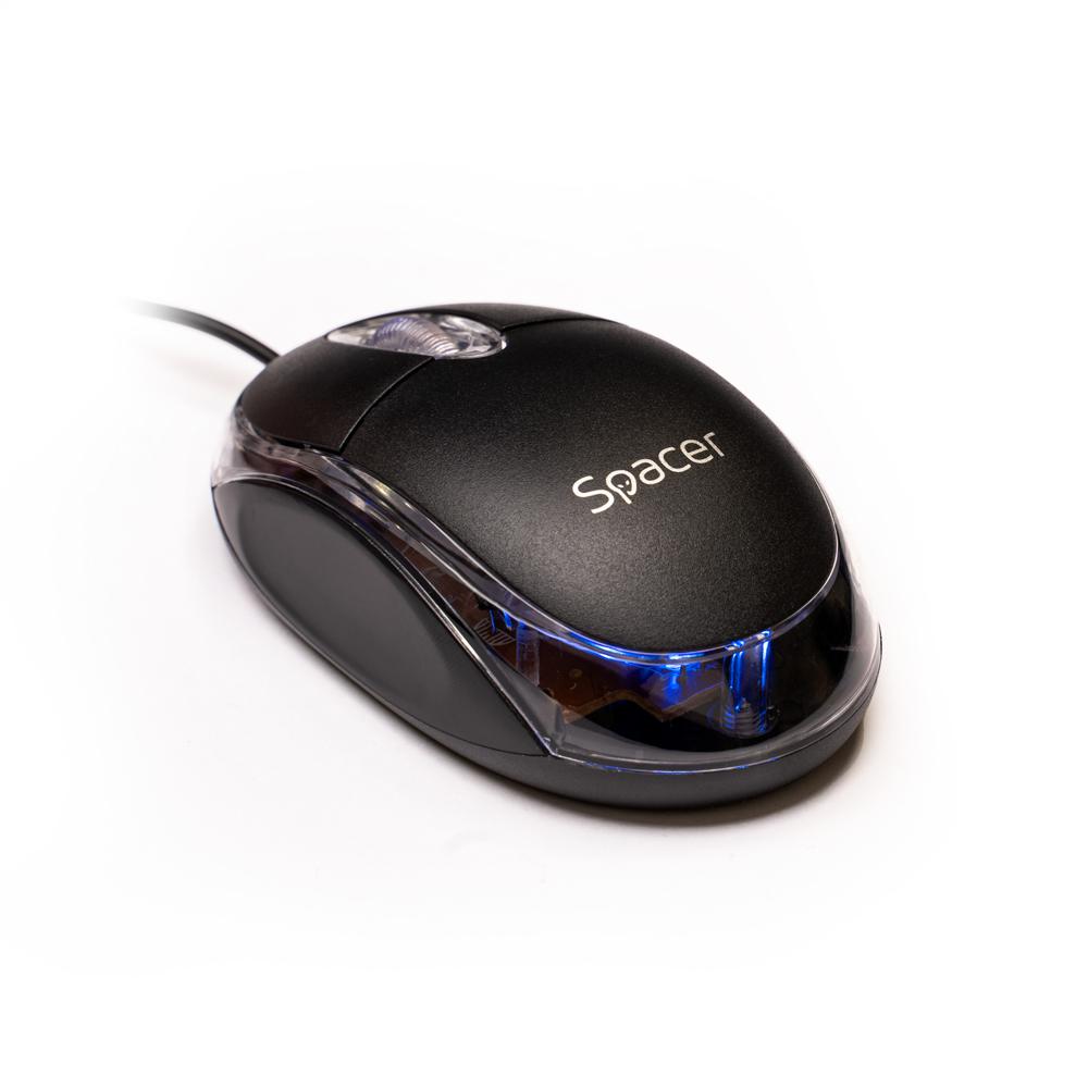 Mouse USB Spacer SPMO-080 Optic 800 dpi Negru - 14.69 RON