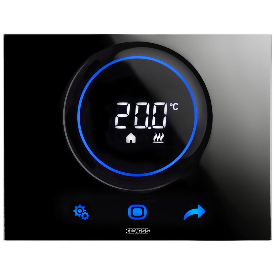Termostat Wi-Fi Gewiss Chorus PT, Negru