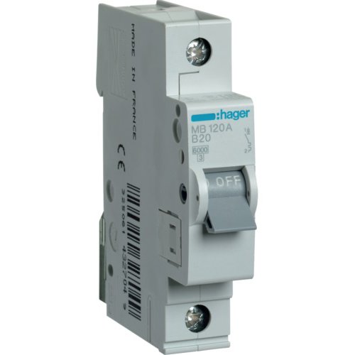 Siguranță Hager MB120A 1P 20A Curba B