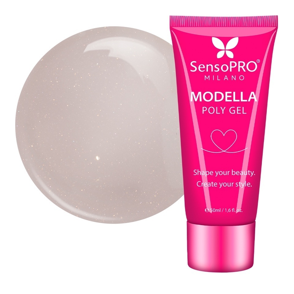 Polygel MODELLA SensoPRO Milano - Cappuccino Glow, 50ml