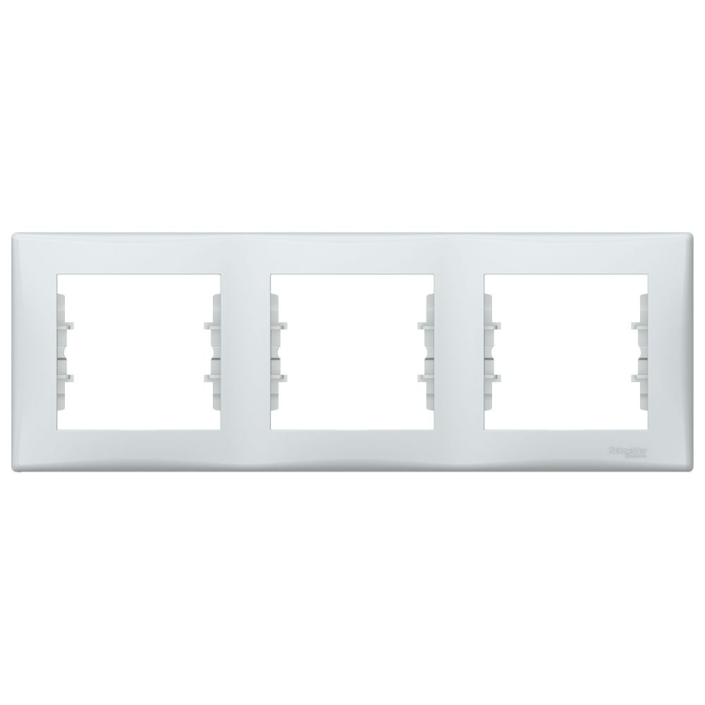Rama tripla Schneider Sedna, gri, design modern