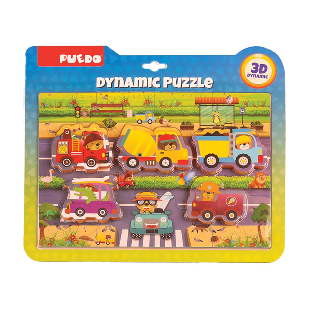 Puzzle Spuma EVA Masini si Semne Circulatie Puedo 17 Piese - imagine 3