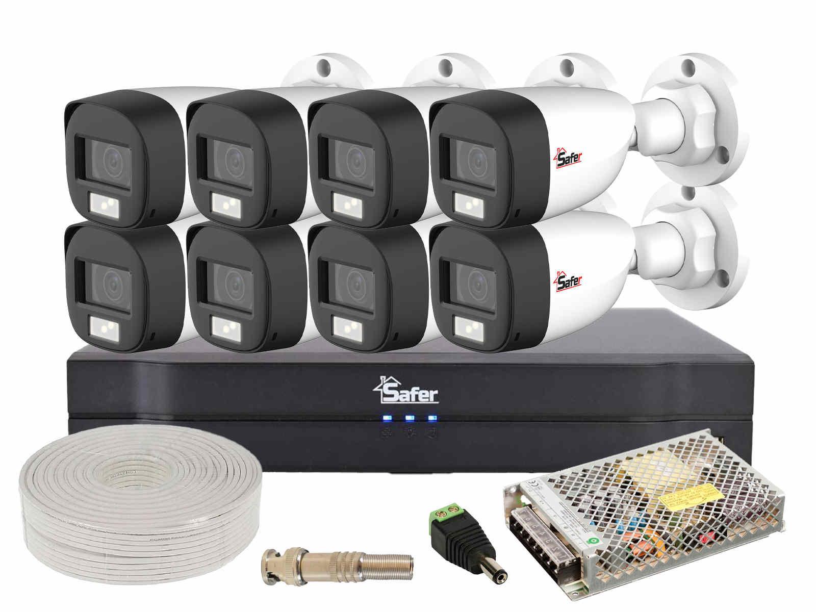 Kit Supraveghere Safer 8 Camere 2MP Exterior