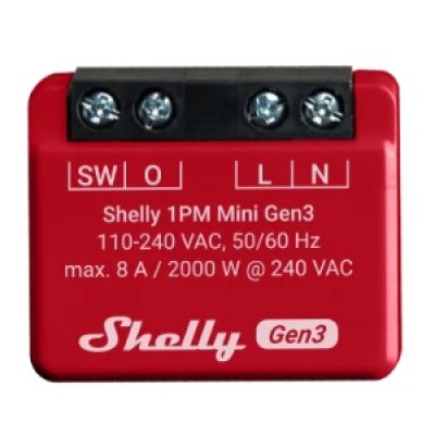 Releu Inteligent Shelly Plus 1PM Mini Gen3