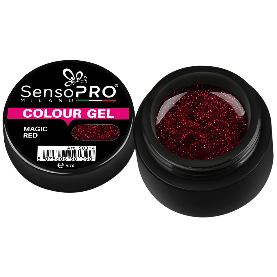 Gel UV Colorat Magic Red 5ml SensoPRO Milano